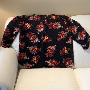Floral Black Women's Top